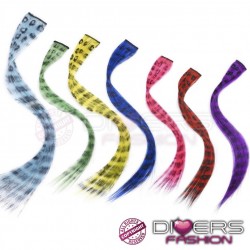 Extensión Single Clip Savana - Estilo Cebra - Colores Fantasía - 40 cm x 3,5 cm