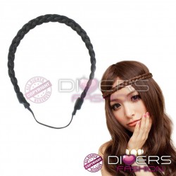 Headband Trenzado - Accesorio Versátil y Elegante - Cabello Sintético