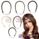 Headband Trenzado - Accesorio Versátil y Elegante - Cabello Sintético
