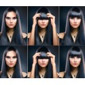 Flequillo de cabello con clips Cabello 100% Humano Indio