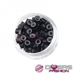 Mini Anillas con Silicona para Extensiones Invisibles y Duraderas