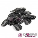 Conjunto de clips o ganchos de sustitución con silicona antideslizante