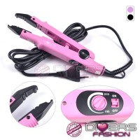 Soldador de Queratina con Punta Curvada Avanzada – Precisión y Eficiencia Profesional rosa
