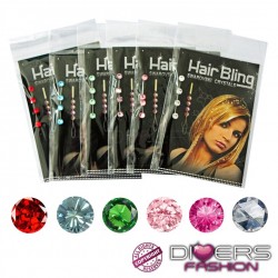Hair Bling - Cristales Swarovski Reutilizables - Conjunto de 4 - 5 mm