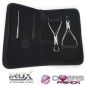 Kit Profesional Aplicador Extensiones: Alicate 5 en 1, Aplicador y Extractor de Anillas, Peine y Bolsa - Acero Inoxidable Kit Profesional Aplicador Extensiones: Alicate 5 en 1, Aplicador y Extractor de Anillas, Peine y Bolsa - Acero Inoxidable