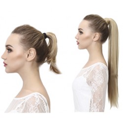 Coleta postiza pelo 100% natural / humano pelo liso