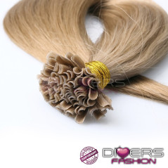 Extensiones de queratina 25 unidades 100% cabello humano indio liso