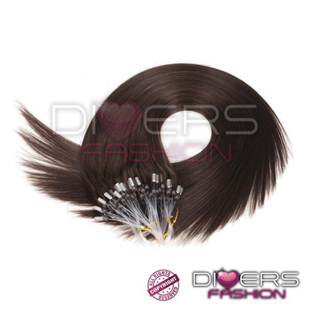 Extensiones con anillas Loop 25 unidades 100% cabello humano indio