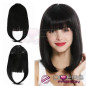 Flequillo de cabello con clips Cabello 100% Humano Indio Flequillo de cabello con clips Cabello 100% Humano Indio
