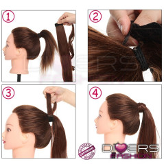 Coleta - Cola de Caballo Ponytail 100% Cabello Humano hindú – Aplicación Rápida