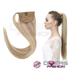 Coleta postiza pelo 100% natural / humano pelo liso