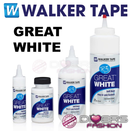 Pegamento Capilar Great White: Base de Agua Fijación Fuerte Prótesis | Walker Tape