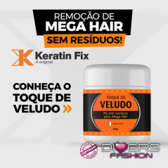 Toque de Veludo 60g - Polvo Removedor Cinta Adhesiva Anti Residuos para Extensiones Mega Hair - Cola do K