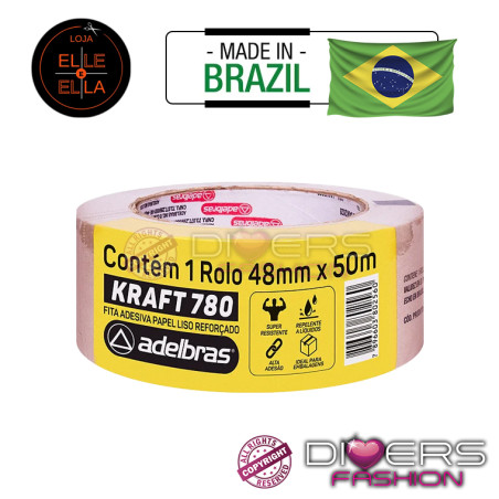 Cinta Kraft Mega Hair 780 Rollo 48mm x 50m: Alta Resistencia, Impermeable y con Máxima Adherencia