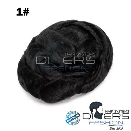 Prótesis Capilar para Hombre BioSkin Front Lace – PU con Línea Frontal en Lace | Cabello 100 % Humano Premium