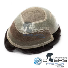 Prótesis Capilar para Hombre AirSkin Ventra Pro – Base de PU con Ventilación | Cabello 100 % Humano Premium Frente