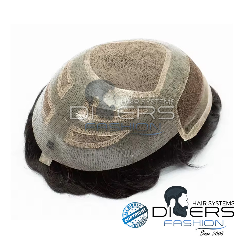 Prótesis Capilar para Hombre AirSkin Ventra Pro – Base de PU con Ventilación | Cabello 100 % Humano Premium