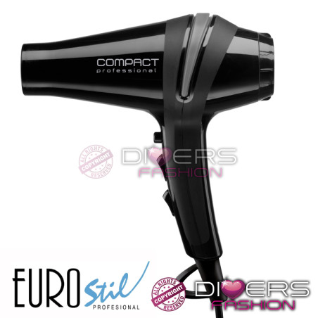 Secador de Pelo Eurostil Compact Professional 2000W | Iónico & Turmalina Anti-Encrespamiento