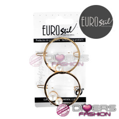 Horquillas con Perlas – Aro Dorado (2 Unidades) | Joyería para Peinados de Boda & Fiesta