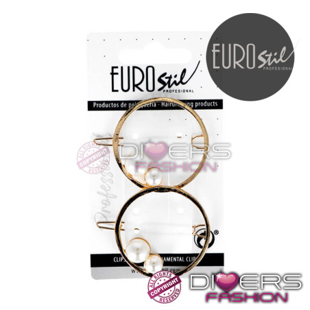 Horquillas con Perlas – Aro Dorado (2 Unidades) | Joyería para Peinados de Boda & Fiesta