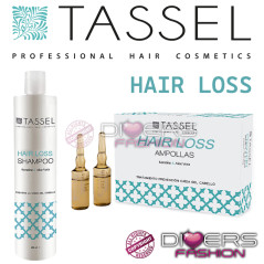 Tratamiento Anticaída con Ampollas (12×10 ml) + Champú 400 ml | TASSEL Hair Loss