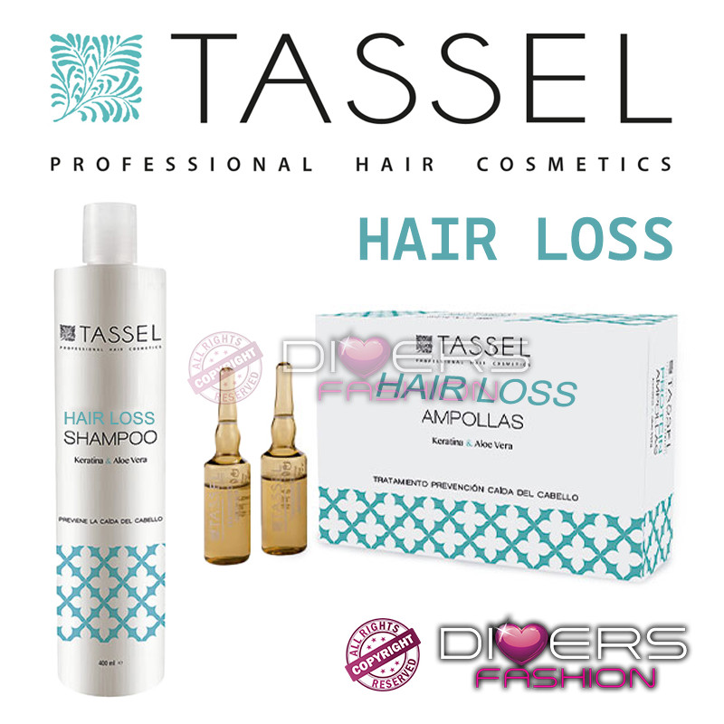 Tratamiento Anticaída con Ampollas (12×10 ml) + Champú 400 ml | TASSEL Hair Loss