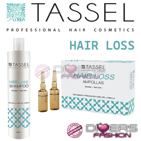 Tratamiento Anticaída con Ampollas (12×10 ml) + Champú 400 ml | TASSEL Hair Loss