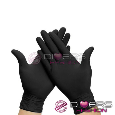 Guantes Desechables de Nitrilo Negro Sin Polvo Eurostil – Caja 100 un. | Resistentes & Sin Látex
