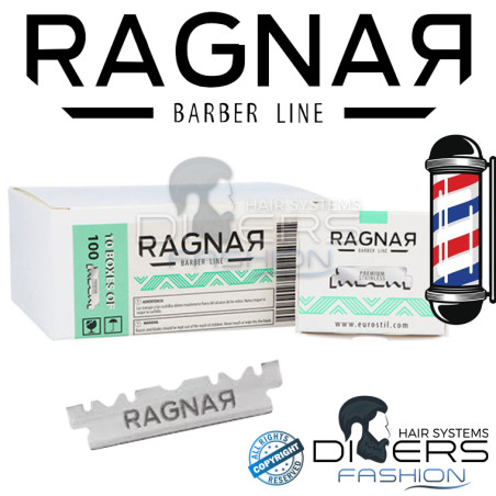 Cuchillas de Afeitar Ragnar Platinum – Media Hoja Profesional de Acero Inoxidable | Caja 100 un.