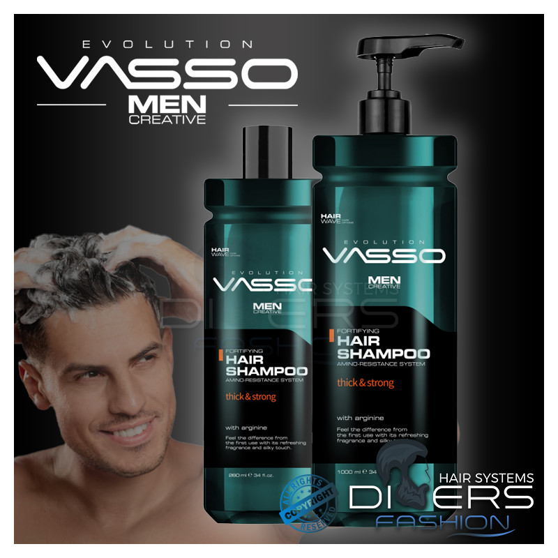 Champú Masculino Fuerza, Crecimiento y Resistencia | Hair Shampoo Thick & Strong Vasso Evolution Champú Masculino Fuerza, Crecimiento y Resistencia | Hair Shampoo Thick & Strong Vasso Evolution