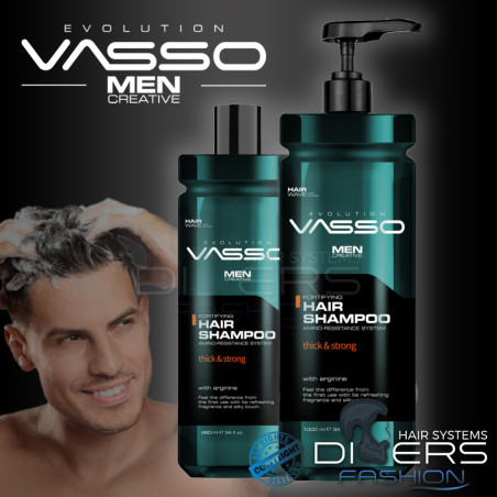 Champú Masculino Fuerza, Crecimiento y Resistencia | Hair Shampoo Thick & Strong Vasso Evolution