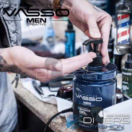 Gel de Afeitar Profesional 1L - Fórmula Antifricción | VASSO Shaving Gel Easy & Soft