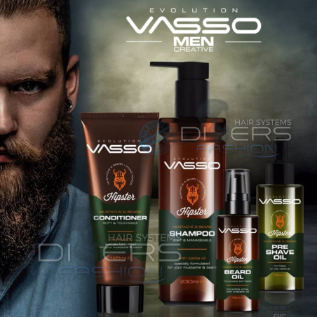 Aceite Pre-Afeitado Hidratante & Calmante 75ml – VASSO Hipster Mustache & Beard Viking Period