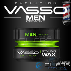 Cera de Peinado Efecto Mate 150ml – VASSO Styling Wax Matte Head | Fijación Fuerte & Natural