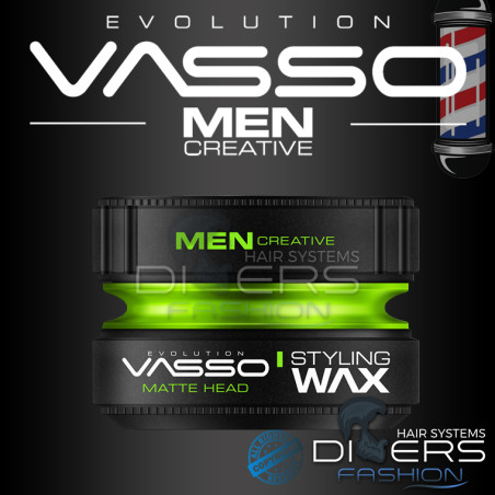 Cera de Peinado Efecto Mate 150ml – VASSO Styling Wax Matte Head | Fijación Fuerte & Natural